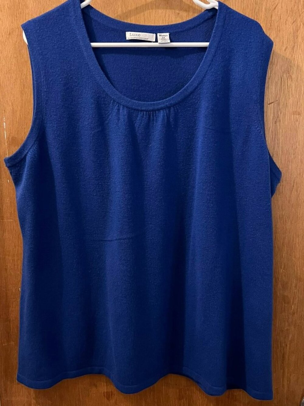 Size 3X - Luxe - Blue Sleeveless Sweater
